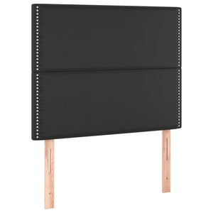 Ramsäng med madrass svart 100x200 cm konstläder