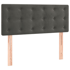 Ramsäng med madrass mörkgrå 80x200 cm sammet