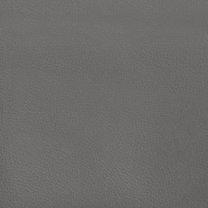 Sängram med huvudgavel grå 140x200 cm konstläder