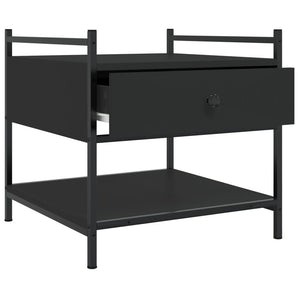 Soffbord svart 50x50x50 cm konstruerat trä