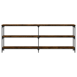 Avlastningsbord rökfärgad ek 200x29x75 cm konstruerat trä