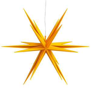 Stjärna med LED-belysning vikbar gul 57 cm