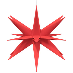 Stjärnor med LED-belysning 3 st vikbar röd