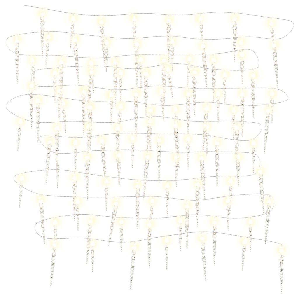 Julislampa 100 LED-lampor varmvit 10 m akryl PVC