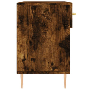 Skobänk rökfärgad ek 102x35x55 cm konstruerat trä