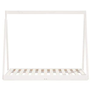 Sängram för barnsäng vit 70x140 cm massiv furu