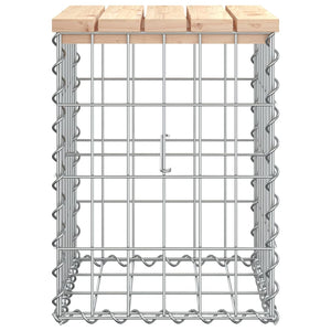 Trädgårdsbänk gabion-design 33x31x42 cm massiv furu