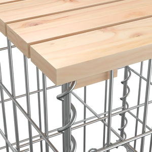 Trädgårdsbänk gabion-design 33x31x42 cm massiv furu