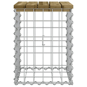 Trädgårdsbänk gabion-design 33x31x42 cm impregnerad furu