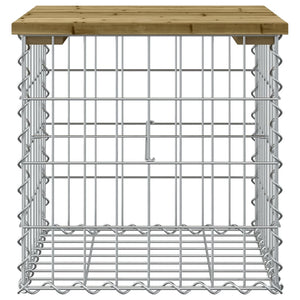 Trädgårdsbänk gabion-design 43x44x42 cm tryckimpregnerad furu