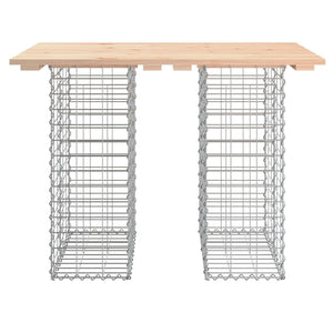 Trädgårdsbord gabiondesign 100x70x72 cm massivt trä furu