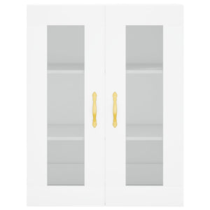 Väggmonterade skåp 2 st vit konstruerat trä