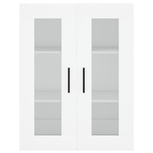 Väggmonterade skåp 2 st vit konstruerat trä