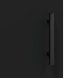 Väggmonterade skåp 2 st svart konstruerat trä