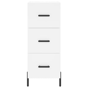 Högskåp vit 34,5x34x180 cm konstruerat trä