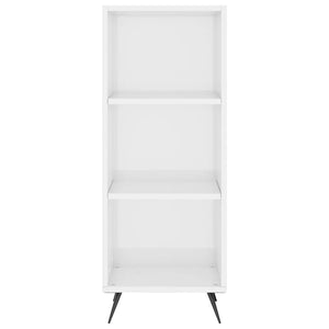 Högskåp vit högglans 34,5x34x180 cm konstruerat trä