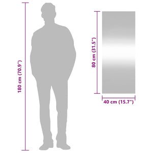 Väggspegel 40x100 cm glas rektangulär