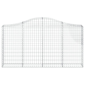 Gabioner bågformade 20 st 200x30x100/120 cm galvaniserat järn