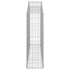 Gabioner bågformade 20 st 200x30x100/120 cm galvaniserat järn