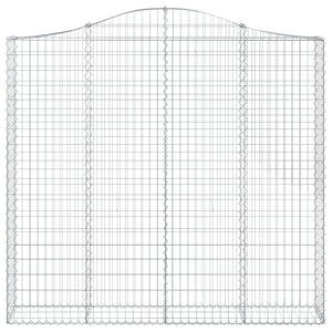 Gabioner bågformade 3 st 200x30x180/200 cm galvaniserat järn