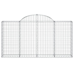 Gabioner bågformade 30 st 200x30x100/120 cm galvaniserat järn