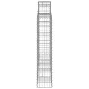 Gabioner bågformade 8 st 200x30x140/160 cm galvaniserat järn