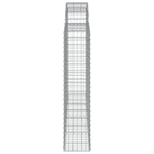 Gabioner bågformade 10 st 200x30x140/160 cm galvaniserat järn