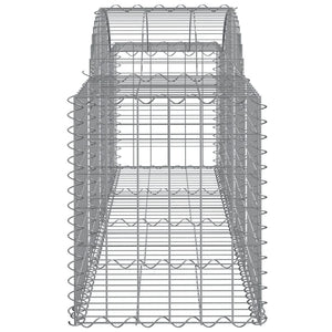 Gabioner bågformade 4 st 200x50x60/80 cm galvaniserat järn