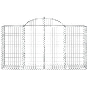 Gabioner bågformade 20 st 200x50x100/120 cm galvaniserat järn