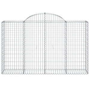 Gabioner bågformade 20 st 200x50x120/140 cm galvaniserat järn