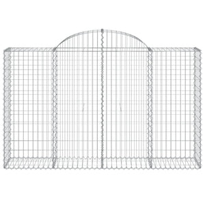 Gabioner bågformade 30 st 200x50x120/140 cm galvaniserat järn