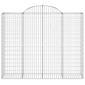 Gabioner bågformade 20 st 200x50x160/180 cm galvaniserat järn