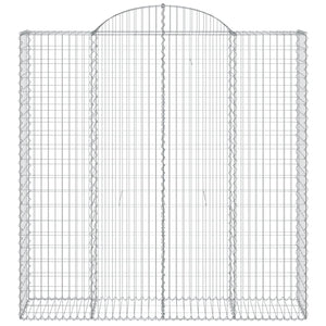 Gabioner bågformade 12 st 200x50x200/220 cm galvaniserat järn