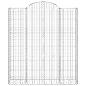 Gabioner bågformade 13 st 200x50x220/240 cm galvaniserat järn