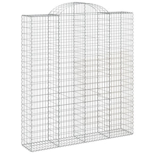 Gabioner bågformade 18 st 200x50x220/240 cm galvaniserat järn