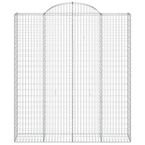 Gabioner bågformade 18 st 200x50x220/240 cm galvaniserat järn