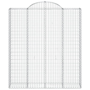 Gabioner bågformade 20 st 200x50x220/240 cm galvaniserat järn