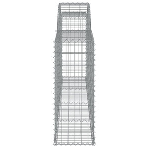 Gabioner bågformade 9 st 300x30x80/100 cm galvaniserat järn