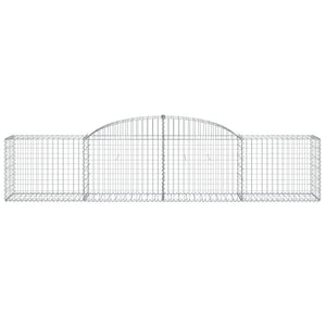 Gabioner bågformade 10 st 300x50x60/80 cm galvaniserat järn