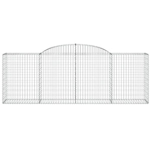 Gabioner bågformade 4 st 300x50x100/120 cm galvaniserat järn