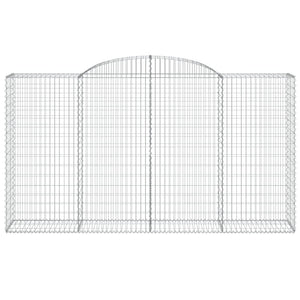 Gabion bågformad 20 st 300x50x160/180 cm galvaniserat järn