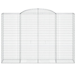 Gabioner bågformade 8 st 300x50x200/220 cm galvaniserat järn