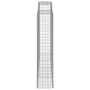 Gabioner bågformade 6 st 300x50x220/240 cm galvaniserat järn
