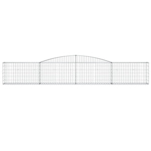 Gabioner bågformade 5 st 400x30x60/80 cm galvaniserat järn