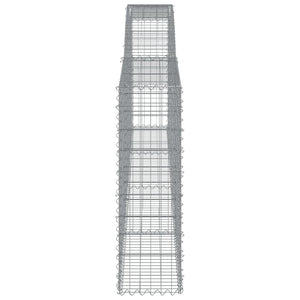 Gabioner bågformade 20 st 400x30x100/120 cm galvaniserat järn