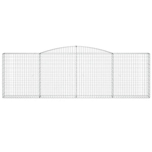 Gabioner bågformade 8 st 400x30x120/140 cm galvaniserat järn