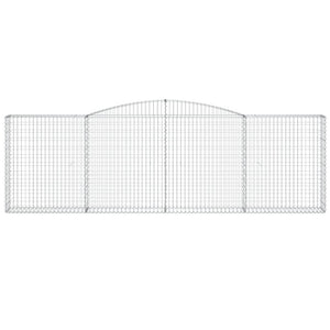 Gabioner bågformade 20 st 400x30x120/140 cm galvaniserat järn
