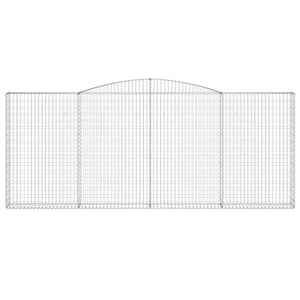 Gabion bågformad 4 st 400x30x160/180 cm galvaniserat järn