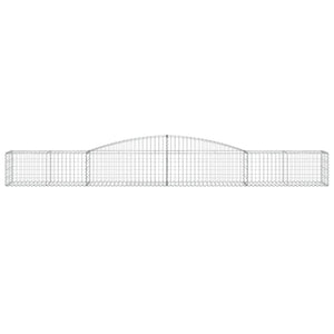 Gabioner bågformade 10 st 400x50x40/60 cm galvaniserat järn