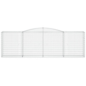 Gabioner bågformade 20 st 400x50x120/140 cm galvaniserat järn